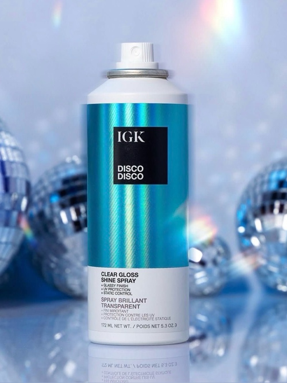GK Disco Disco Clear Gloss Shine Spray - Metallic Blue
